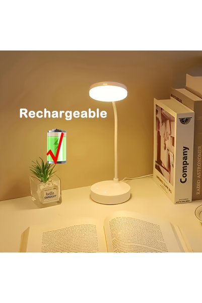 Choice مصباح مكتبي LED قابل لإعادة الشحن عبر منفذ USB من النوع C، مصباح مرن ل...