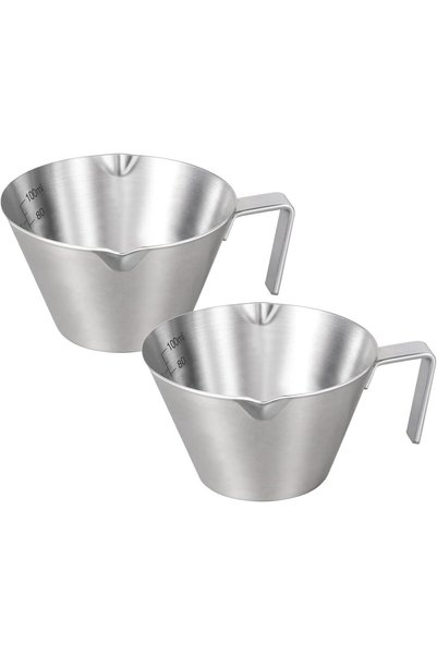 Generic كوب قياس إسبريسو من الفولاذ المقاوم للصدأ، كوب قياس إسبريسو معدني مزد...