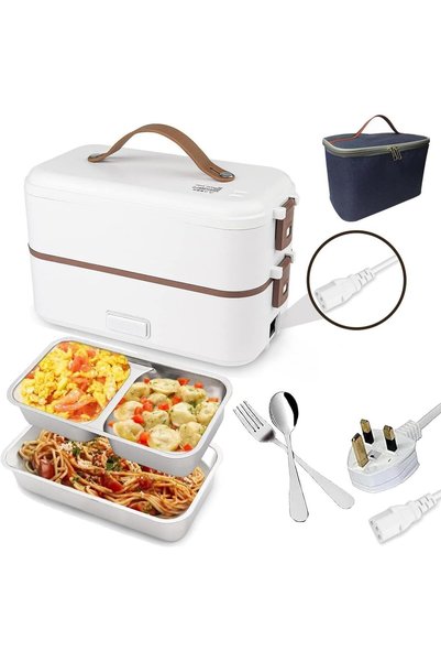 Generic Self Cooking Electric Lunch Box with Tableware & Insulation Bag, Port...