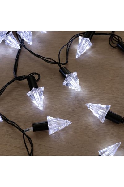 Generic 50-LED String Lights - 7m / 23ft - Style 1 - White Tree-Shaped BS/UK ...