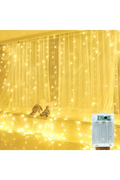 Choice ستارة إضاءة LED دافئة 3Mx3M 300LED لتزيين حفلات الزفاف الخارجية وديكور...