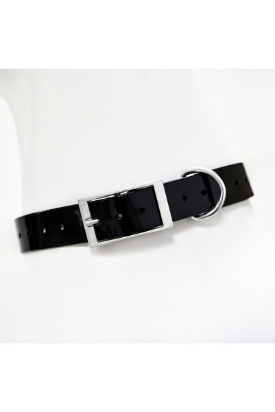 Choice L Black 2.5cm Wide Heavy Duty TPU Dog Collar Waterproof Hunting Adjust...
