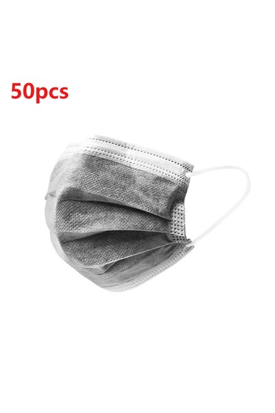 Choice Black-50pcs 50pcs Masks Disposable Face Mask Activated Carbon Protecti...