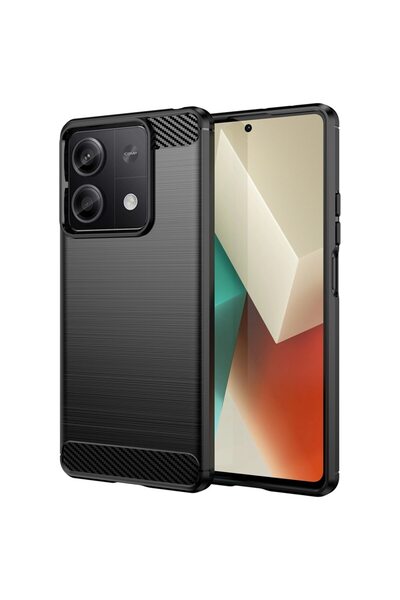ERBORD Калъф за телефон за Xiaomi Redmi Note 13 5G, карбон, черен, TPU, висок...