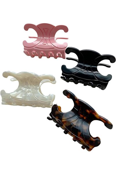 Generic Durable Hair Claw Clips, 4 PCS Medium Acetate Butterfly Design, Secur...