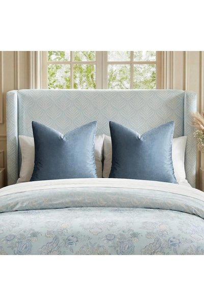 Generic Stone Blue Velvet Throw Pillow Covers Big 26x26 Pack of 2 | Decorativ...