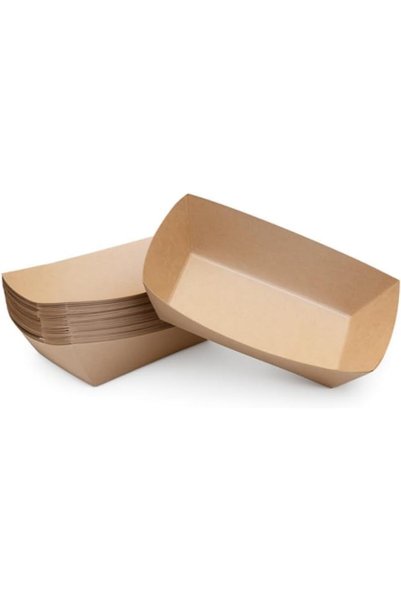 Generic 15 Pack Disposable Greaseproof Kraft Paper Serving Plates, Popcorn Pl...