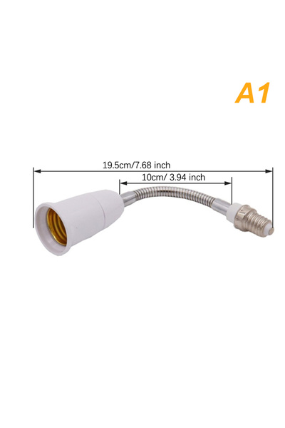 Choice محول LED A1 من E14 إلى E27، قاعدة مصباح ممتدة E14-E27، حامل مرن للجدار...