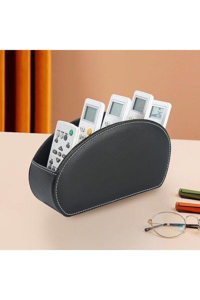 Generic Large Remote Control Holder with 5 Compartments,Leather Remote Contro...