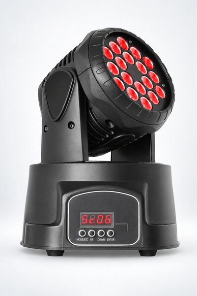 BLACK Mini Moving Head BLACK, Stroboscop, Efecte DJ, 540 ° Rotație, Control s...