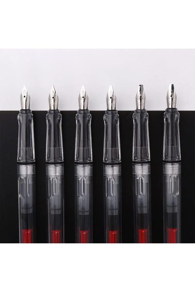 Generic 6-Piece Calligraphy Fountain Pen Set - Art Ink Pens with Flower Bodie...