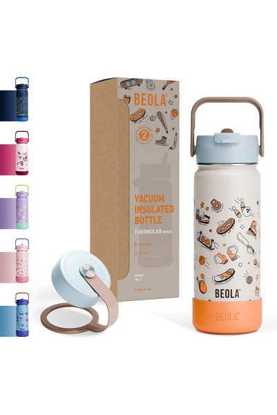 Generic 550ml Kids Water Bottle 18/8 Stainless Steel Double Wall Insulated th...