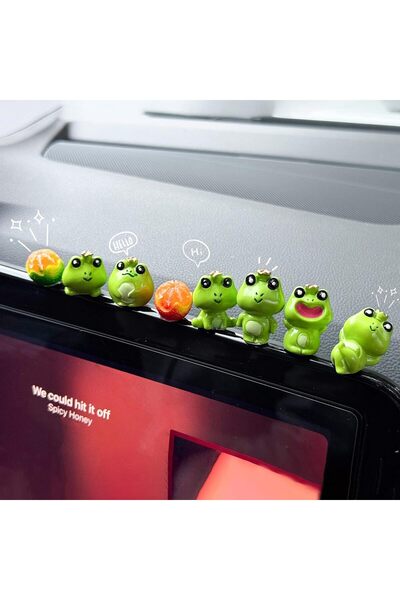 Generic 8 PCS Cute Frog Car Rearview Mirror Ornaments, Fun Mini Frogs Tangeri...
