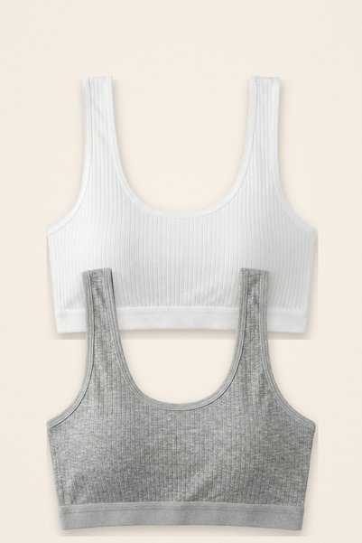 underwear bodyway Σετ μπουστιέ τοπ με κοτλέ τιράντες και κορδόνια, 2 τεμάχια,...