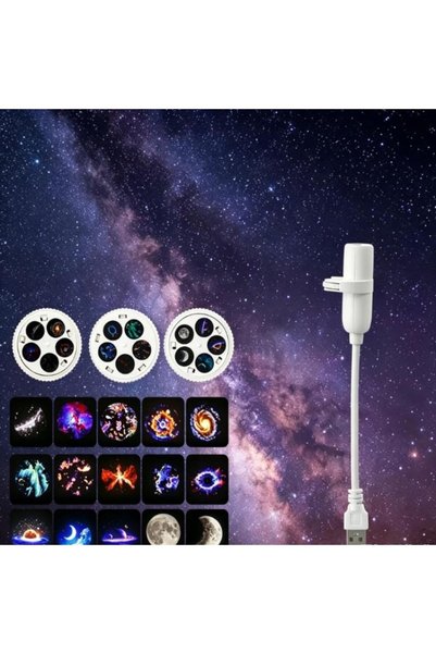 Choice B New USB Galaxy Projector Light 360° Adjustable Ambient Star Projecti...