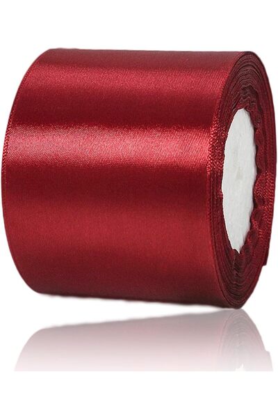 Generic Burgundy Satin Ribbon 3 Inch x 25 Yards for DIY Craft Gift Wrapping B...