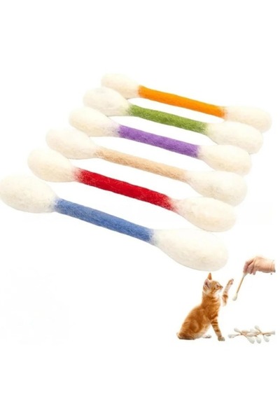 Choice MQ367-عبوة من 6 قطع ملونة، لعبة نبات القطط الإبداعية على شكل أعواد قطن...