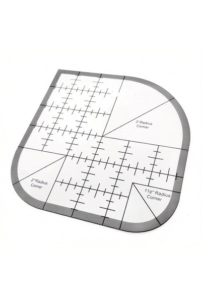 Generic Curved Corner Cutter Rule Acrylic, 6.1 Inch Square Quilting Template ...