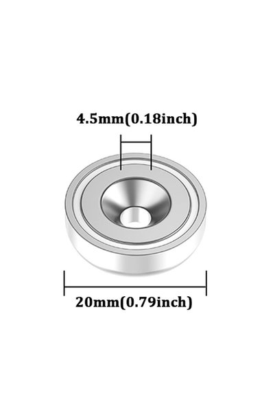 Choice SNA20mm 6pcs Circular Ring Magnets (D20mm) Round Magnet – Single-Orien...