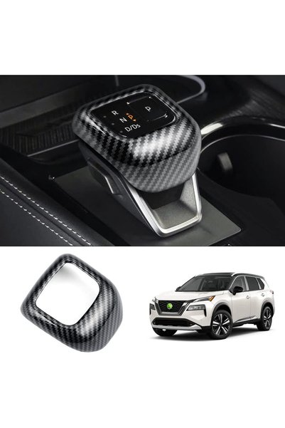 Generic Gear Shift Knob Cover Compatible with Nissan Rogue 2022 2023 Carbon F...