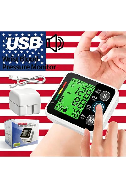 Choice English voice Medical Digital Wrist Blood Pressure Monitor Heart Rate ...