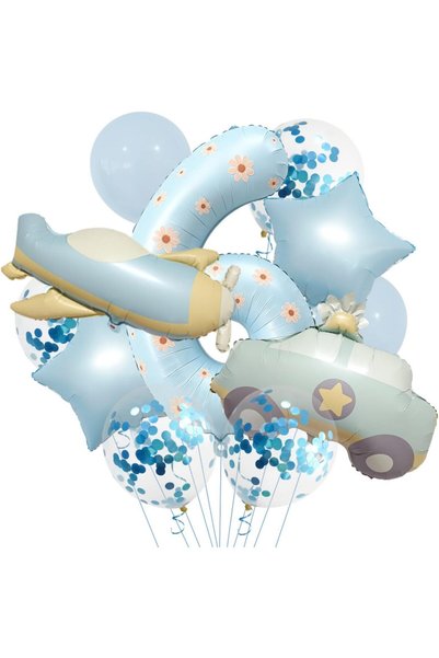 Generic Vintage Airplane 6th Birthday Party Decorations, Matte Retro Police C...