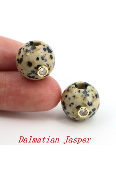Choice 1 pcs (16mm) Dalmatian Jasper 16mm Natural Stone Healing Crystal Large...