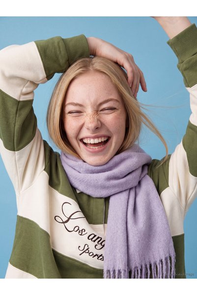 LC Waikiki TWO MT SHOP QUALITY XSIDE Beige Printed Women's Thick Sweatshirt