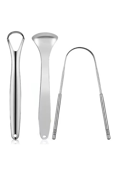 Choice 3pcs 1pcs/2pcs/3pcs Metal Tongue Scraper Cleaner for Adults & Kids, Po...