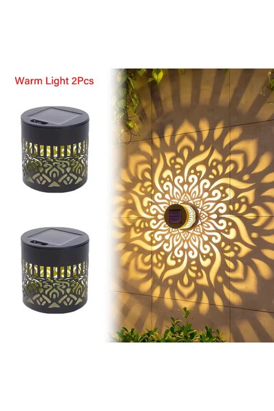 Choice 10 W Warm Light 2Pcs 1/2Pcs Solar-Powered Datura Lantern Light Wall La...
