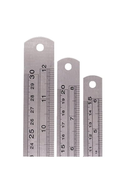 Generic Stainless Steel Ruler Metal Ruler with Conversion Table, 12 Inch(30cm...