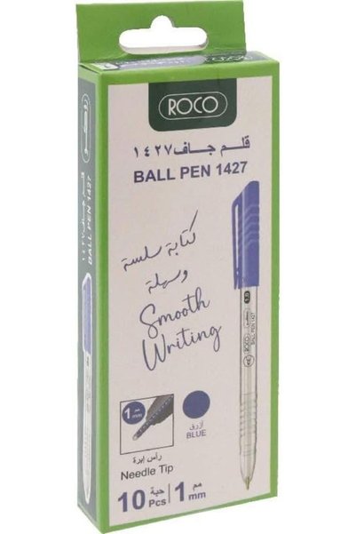 Generic طقم أقلام حبر جاف 1427 بسمك 1 مم، 10 قطع، أزرق اللون