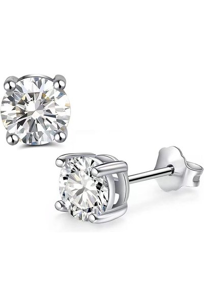 Generic 925 Sterling Silver CZ Stud Earrings , Earrings Studs Hypoallergenic ...