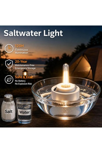 Choice Warm Floating Saltwater Lamp With Saltwater Sea Light LED Night Light ...