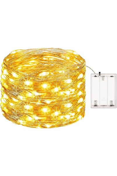 Generic 10M 100 LED Warm White String Lights, Fairy Christmas Diwali Lights