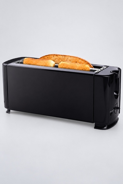 BLACK Prăjitor electric pentru pâine, 6 Trepte, 4 Felii, 1300 W