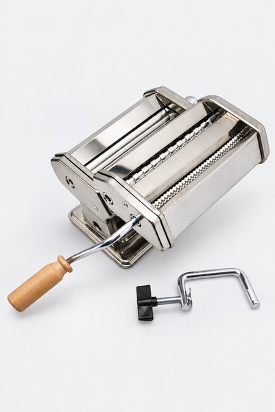 BLACK Mașină Manuală pentru Paste BLACK, cu Manivelă și Clemă, Oțel, 150 mm