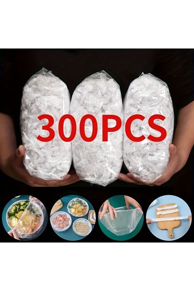 Choice 300 قطعة - 3 أكياس، 100 قطعة من أغطية التغليف القابلة لإعادة الاستخدام...