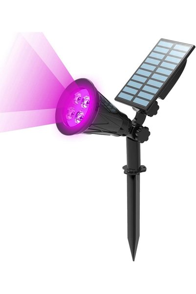 Choice 1pc 4Led Solar Light Outdoor Landscape Garden Halloween Black Lights I...