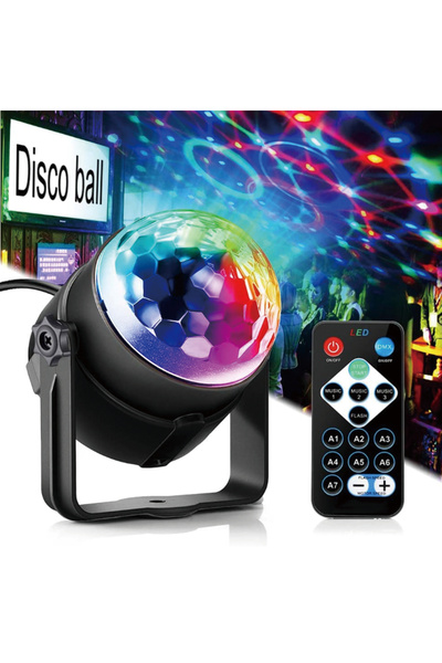 Choice black LED Disco Ball Party Light with Remote, Sound Activated RGB Stro...