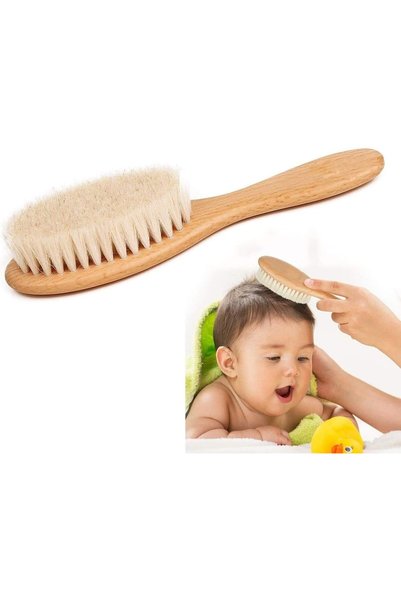 Generic Toddler Hair Brush, Super Soft Goat Bristles with Smooth Wooden Handl...