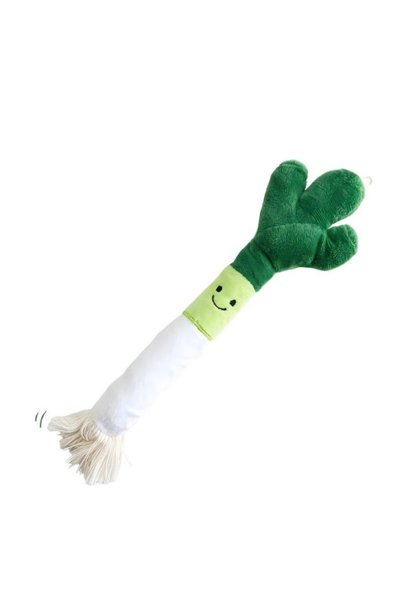 Choice green Cute Scallion Shaped Plush Pet Toy Bite Proof Chewing Toy Teeth ...