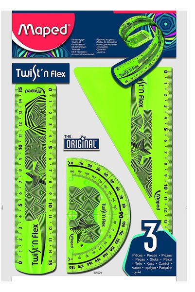 Generic Ruler 15cm Twist n Flex 3pcSet