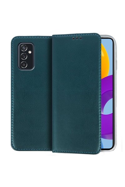 ERBORD Husă portofel pentru Samsung Galaxy M52 5G, magnetică, verde închis, c...