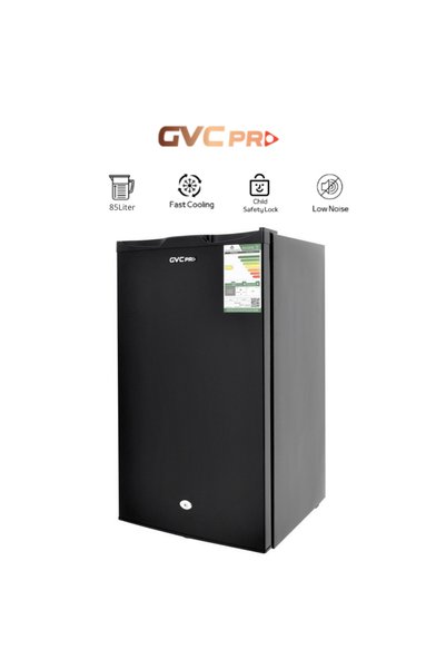 GVC PRO جي في سي برو ثلاجة باب واحد 85 لتر 3 قدم أسود - GVCRF-140B