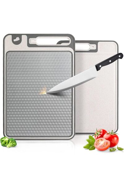 Generic Stainless Steel Cutting Board 3-in-1, Large Double Sided Non-Toxic Ch...