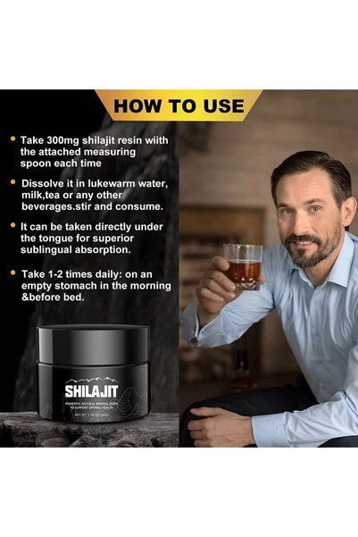 WELLBODY Shilajit, rășină din Munții Himalayi, cu peste 85 de minerale urme, 30g