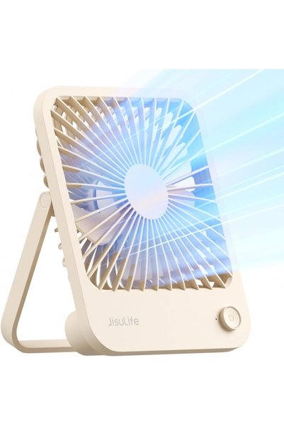 Generic Portable Desk Fan, 4500mAh Battery Operated, 180 Degree Foldable Smal...