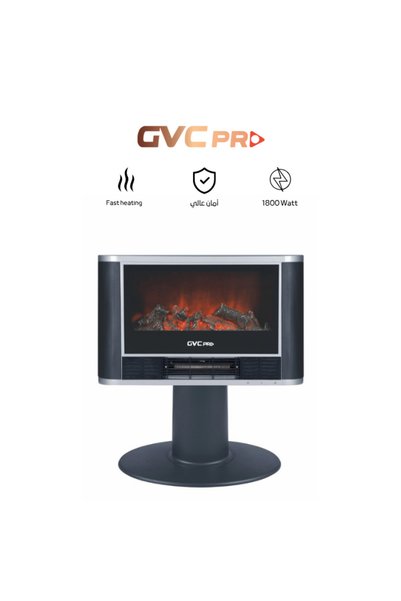 GVC PRO جي في سي برو دفاية ديكورية شاشة برواز فضي مع ريموت - GVCHT-202