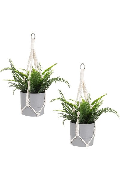 Generic Macrame Plant Hanger 2 Pack - 20 Inch Boho Cotton Rope Hanging Plante...